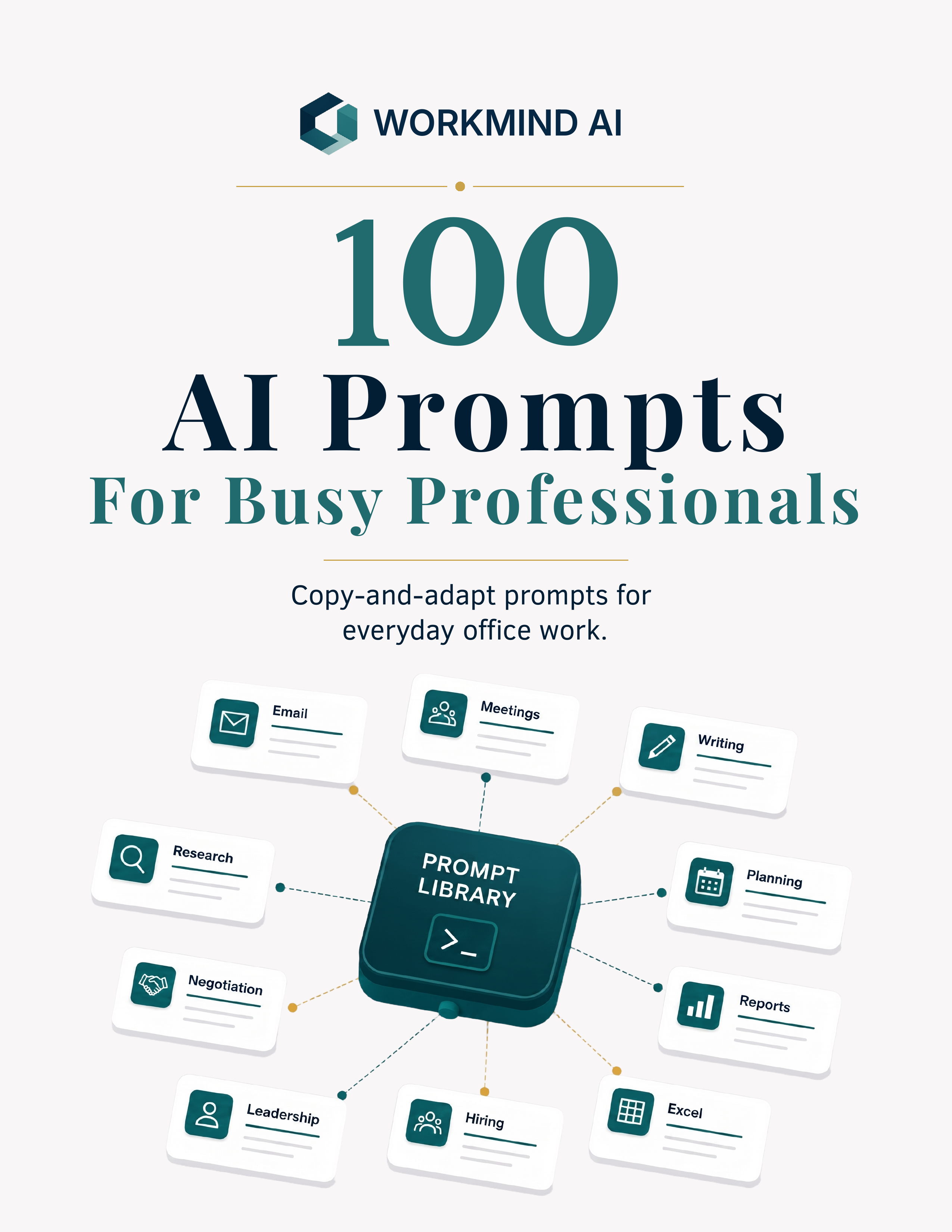 Cover of 100 AI Prompts for Busy Professionals